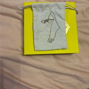 Kendra Scott Silver Heart Necklace with Pouch